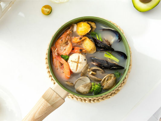 Premium Aluminum Chinese Wok With Tempered Glass Lid And Non Stick Coating