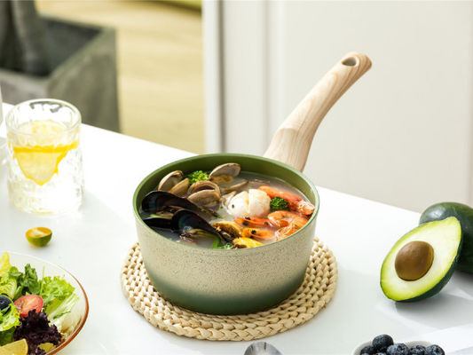 Durable Non Stick Aluminum Saucepan With Stainless Steel Lid And Stay Cool Handle