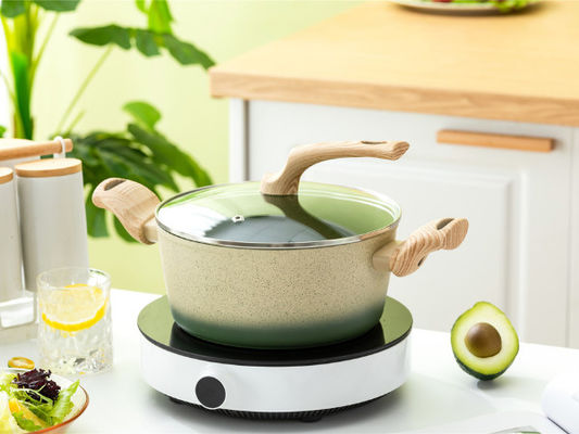 Non Stick Aluminum Casserole With Reinforced Coating And Detachable Handle