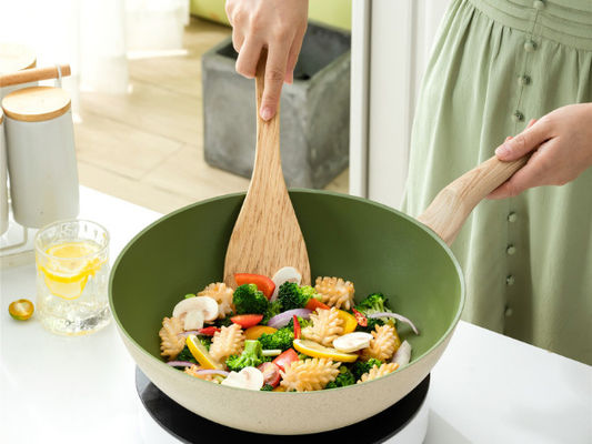Premium Aluminum Wok Pan With Durable Loop Handles