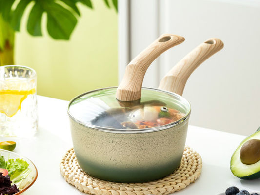 Durable Non Stick Aluminum Saucepan With Stainless Steel Lid And Stay Cool Handle