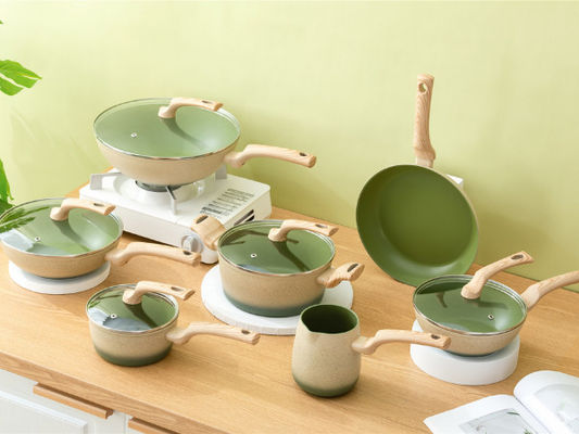 ODM Non Stick Aluminum Cookware Set 5Piece With Detachable Handles