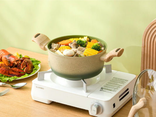 High Performance Aluminum Casserole Pan Non Stick With Heat Resistant Handles And Glass Lid