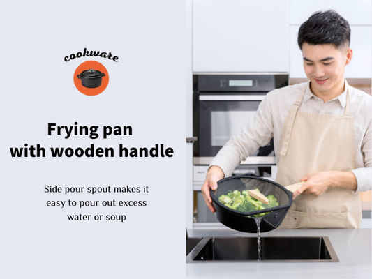 16Inch Aluminum Frying Pan For High Heat Cooking ISO9003