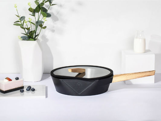 Lightweight Aluminum Pancake Pan 12Inch With Non Stick Coating Black
