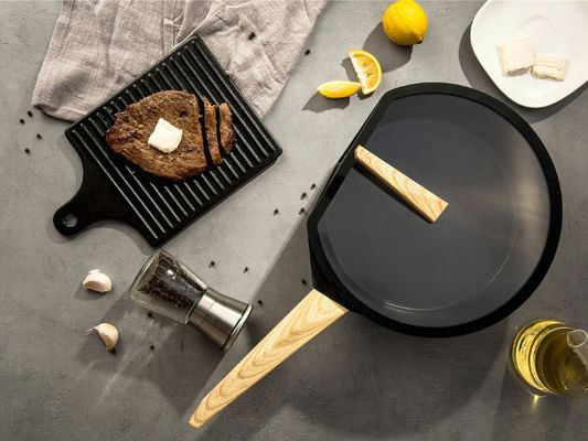 11Inch Aluminum Cookware Frying Pan Heavy Duty With Stainless Steel Base