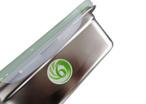 Reusable Stainless Steel Container With Transparent Plastic Lid 18cm