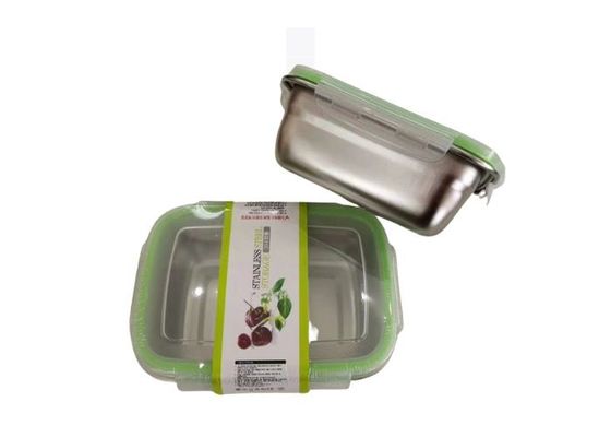 Reusable Stainless Steel Container With Transparent Plastic Lid 18cm