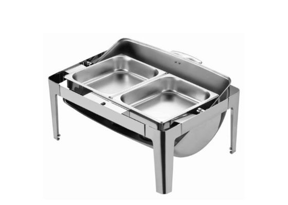 Stainless Steel Rectangular Visible Buffy Stove Heating Meal Hotel Insulation Full Flip Meal