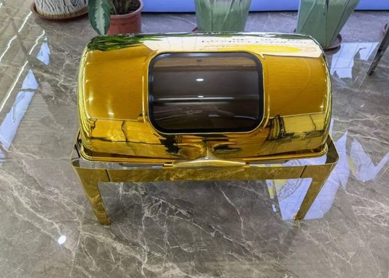 Stainless Steel Rectangular Visible Buffy Stove Heating Meal Hotel Insulation Full Flip Meal