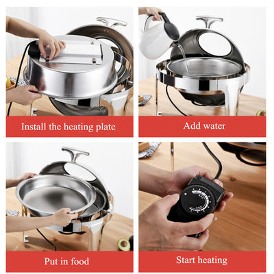 Stainless Steel Hotel Catering Warm Pot Steel Buffet Set Equipment Food Warmer