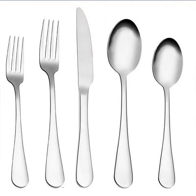 Durable 304 Stainless Steel Knife Fork And Spoon Set For Restaurant Use