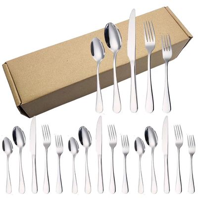Durable 304 Stainless Steel Knife Fork And Spoon Set For Restaurant Use
