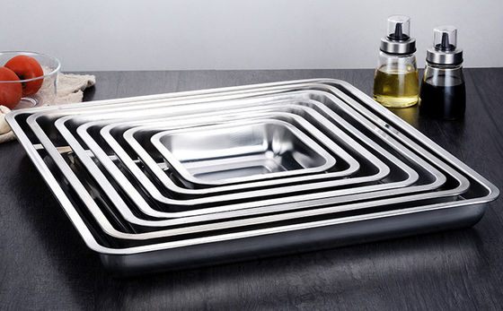 Safe Stainless Steel Food Tray Plate Oven Smooth Polished 60*60*2cm
