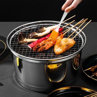 Portable BBQ Grilling Stove Stainless Steel 29cm For Camping