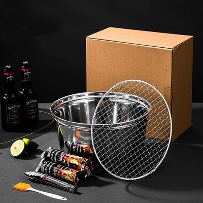 Portable BBQ Grilling Stove Stainless Steel 29cm For Camping
