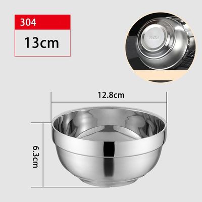 Double Walled 304 Stainless Steel Polished Bowls For Kitchen