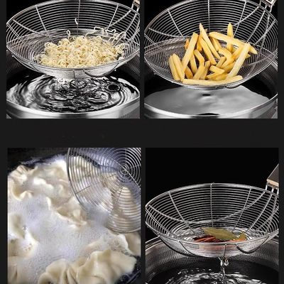 201 stainless steel household spoon filter with wooden handle