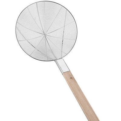 201 stainless steel household spoon filter with wooden handle