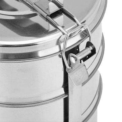 Stainless steel multifunctional lunch box with compartments and multiple layers portable lunch box