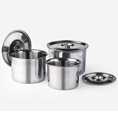 Stainless Steel Round Sauce Bucket Container With Lid