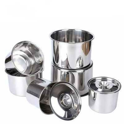 Stainless Steel Round Sauce Bucket Container With Lid