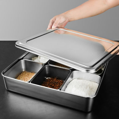 2/3/4/6/8 Flavor Stainless Steel Seasoning Box/Spice Pots