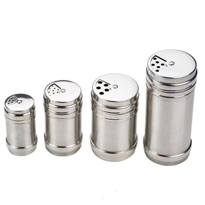 Stainless Steel Household BBQ Seasoning Jar With Rotating Cover