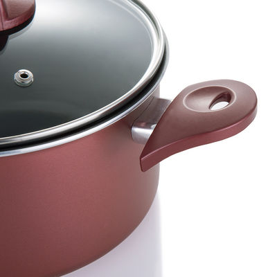 Multifunctional Burgundy Non-Stick Aluminum Cookware 3-Piece Set