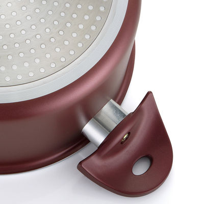 Multifunctional Burgundy Non-Stick Aluminum Cookware 3-Piece Set