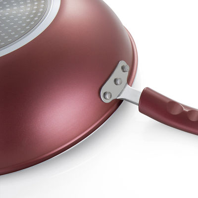 Multifunctional Burgundy Non-Stick Aluminum Cookware 3-Piece Set