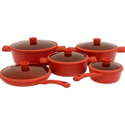 Scratch-Resistant 10-Pieces Aluminum Frying Pans Sets Ideal For Baking