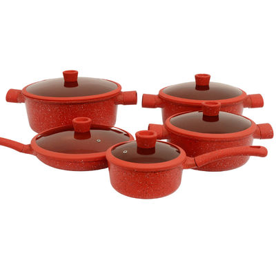 Scratch-Resistant 10-Pieces Aluminum Frying Pans Sets Ideal For Baking