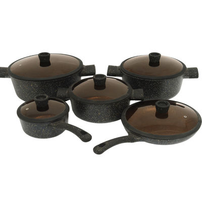 Scratch-Resistant 10-Pieces Aluminum Frying Pans Sets Ideal For Baking