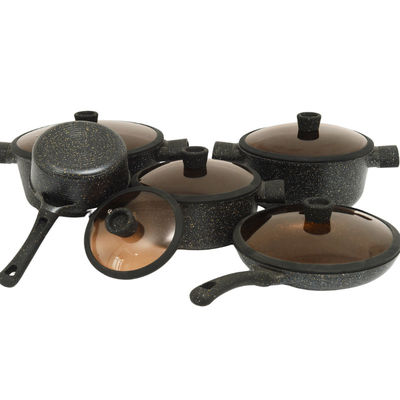 Scratch-Resistant 10-Pieces Aluminum Frying Pans Sets Ideal For Baking