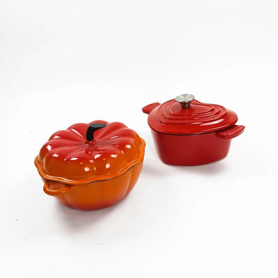 Large Size Pumpkin Shape Cast Iron Dutch Oven Oven Safe