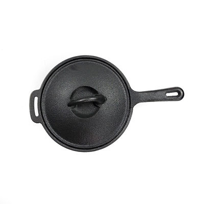 Pre-Seasoned Cast Iron Covered Saucepan With Long Handle – Perfect For Stovetop, Oven &amp; Grill Cooking