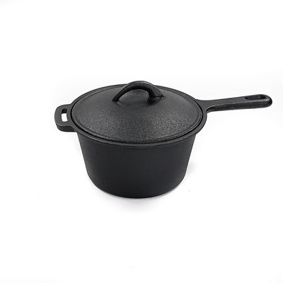 Pre-Seasoned Cast Iron Covered Saucepan With Long Handle – Perfect For Stovetop, Oven &amp; Grill Cooking