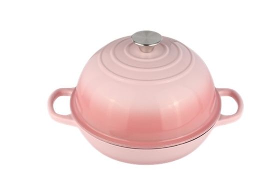 6QT Pink Enameled Cast Iron Dutch Oven – Stylish &amp; Functional