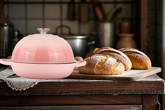 6QT Pink Enameled Cast Iron Dutch Oven – Stylish &amp; Functional