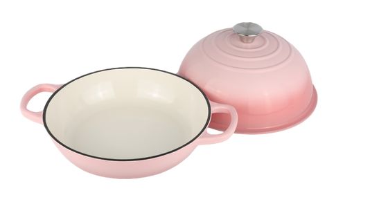 6QT Pink Enameled Cast Iron Dutch Oven – Stylish &amp; Functional