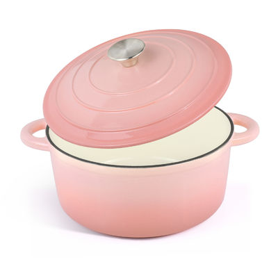 5.5Qt Enameled Cast Iron Dutch Oven - Perfect for Baking Bread &amp; Sourdough, Oven-Safe