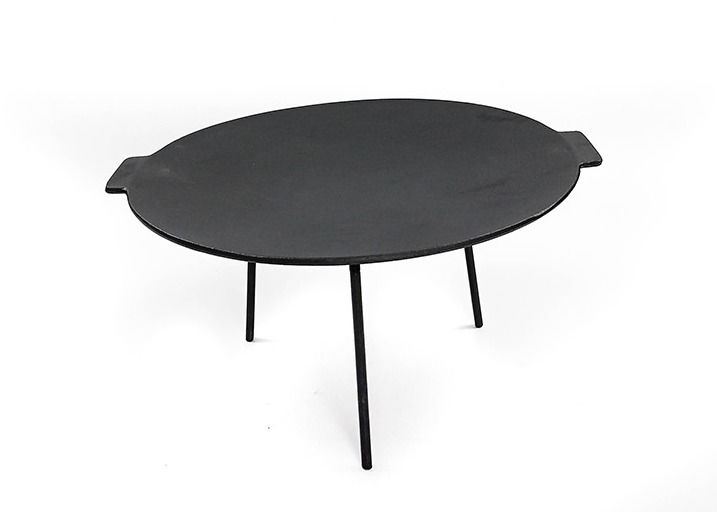 44cm 5.5kg Cast Iron Grill Griddle Non Stick Grill Pan With 3 Legs