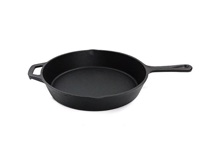 Cast Iron Frying Pan : 8 Inch  Black Heat Distribution With Dual Handles Commercial-Grade