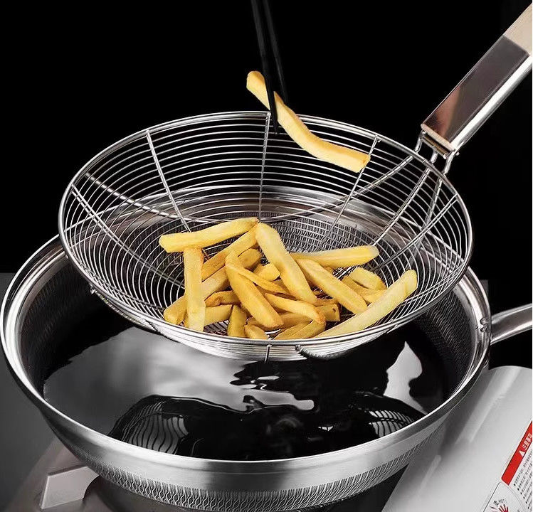 201 stainless steel household spoon filter with wooden handle