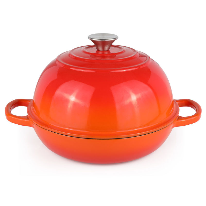 6 QT Enameled Cast Iron Dutch Oven – Perfect For Sourdough Baking, Braising, And Slow Cooking