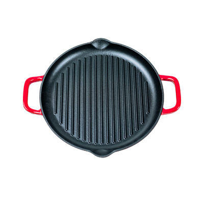 OEM Two Handles Cast Iron Frying Pan 30/35 CM For Stove Top