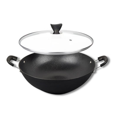 40/42cm Chinese Wok Pan Large Bottom For Easy Cooking BSCI/SGS