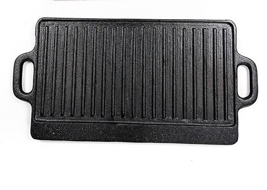 Duoble Sided Rectangle Cast Iron Grill Griddle Flat & Ridge