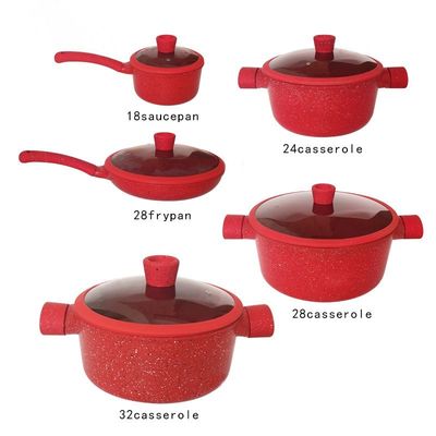 Scratch-Resistant 10-Pieces Aluminum Frying Pans Sets Ideal For Baking